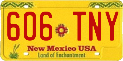 NM license plate 606TNY