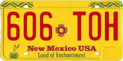 NM license plate 606TOH