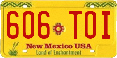NM license plate 606TOI
