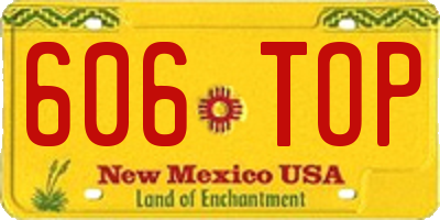 NM license plate 606TOP