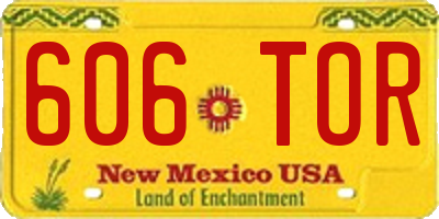 NM license plate 606TOR