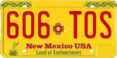 NM license plate 606TOS