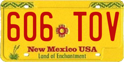 NM license plate 606TOV