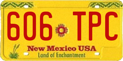 NM license plate 606TPC