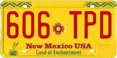 NM license plate 606TPD