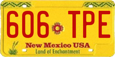 NM license plate 606TPE