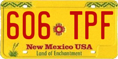 NM license plate 606TPF