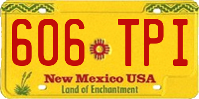 NM license plate 606TPI