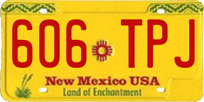 NM license plate 606TPJ