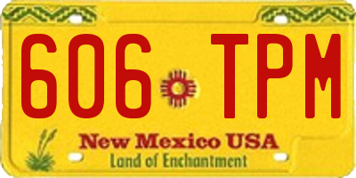 NM license plate 606TPM