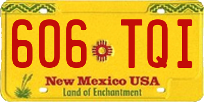 NM license plate 606TQI