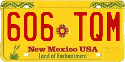 NM license plate 606TQM