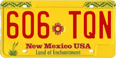 NM license plate 606TQN