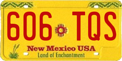 NM license plate 606TQS