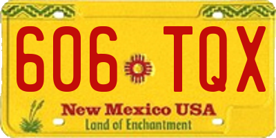NM license plate 606TQX