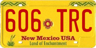 NM license plate 606TRC