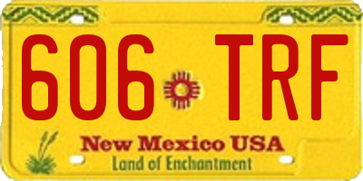 NM license plate 606TRF
