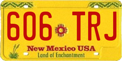 NM license plate 606TRJ