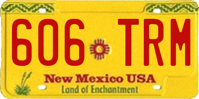 NM license plate 606TRM