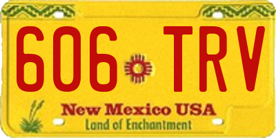 NM license plate 606TRV