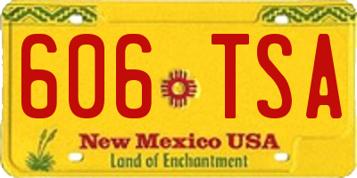 NM license plate 606TSA