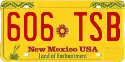 NM license plate 606TSB