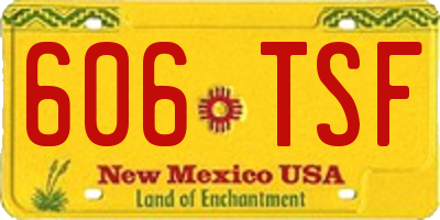 NM license plate 606TSF