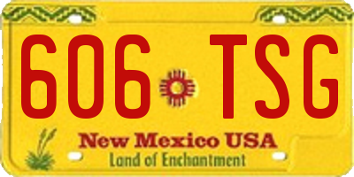 NM license plate 606TSG