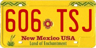 NM license plate 606TSJ