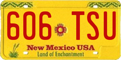 NM license plate 606TSU