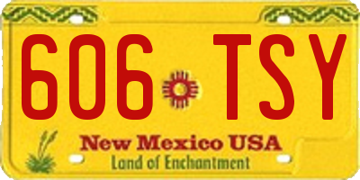 NM license plate 606TSY