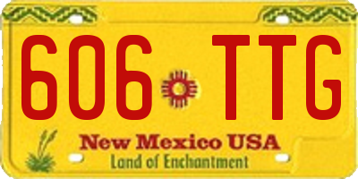 NM license plate 606TTG