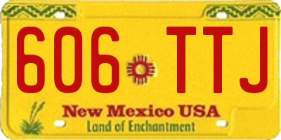 NM license plate 606TTJ