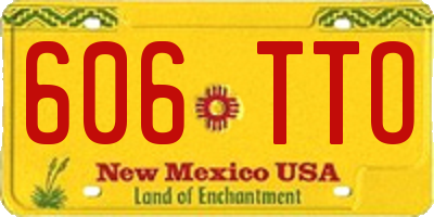 NM license plate 606TTO