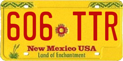 NM license plate 606TTR