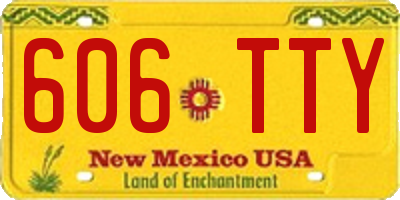 NM license plate 606TTY