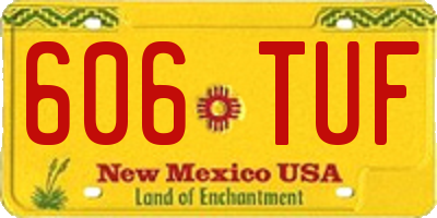 NM license plate 606TUF