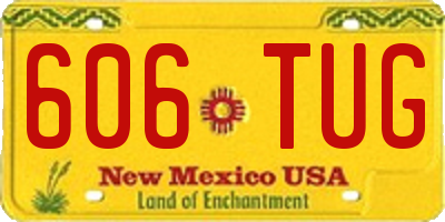NM license plate 606TUG