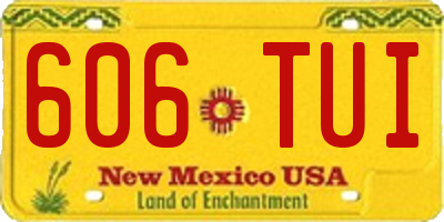 NM license plate 606TUI