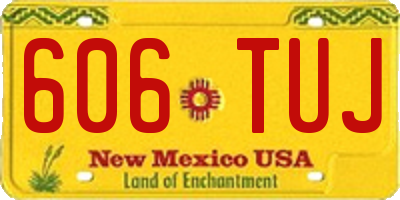NM license plate 606TUJ