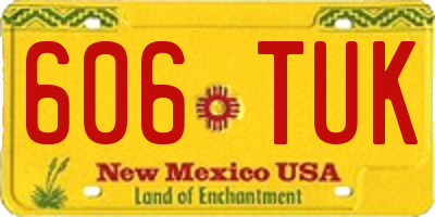 NM license plate 606TUK