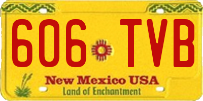 NM license plate 606TVB