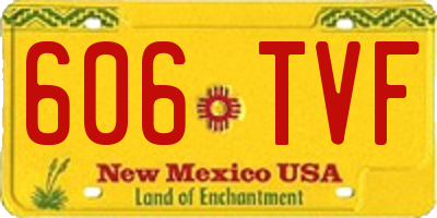 NM license plate 606TVF