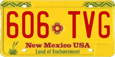 NM license plate 606TVG