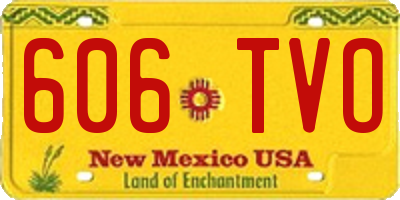 NM license plate 606TVO