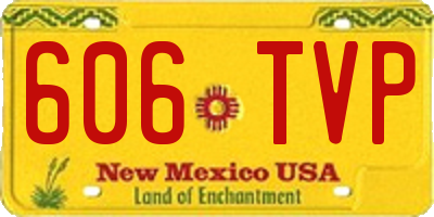 NM license plate 606TVP