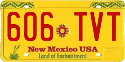 NM license plate 606TVT