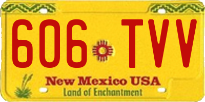 NM license plate 606TVV