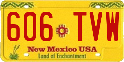 NM license plate 606TVW