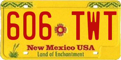 NM license plate 606TWT